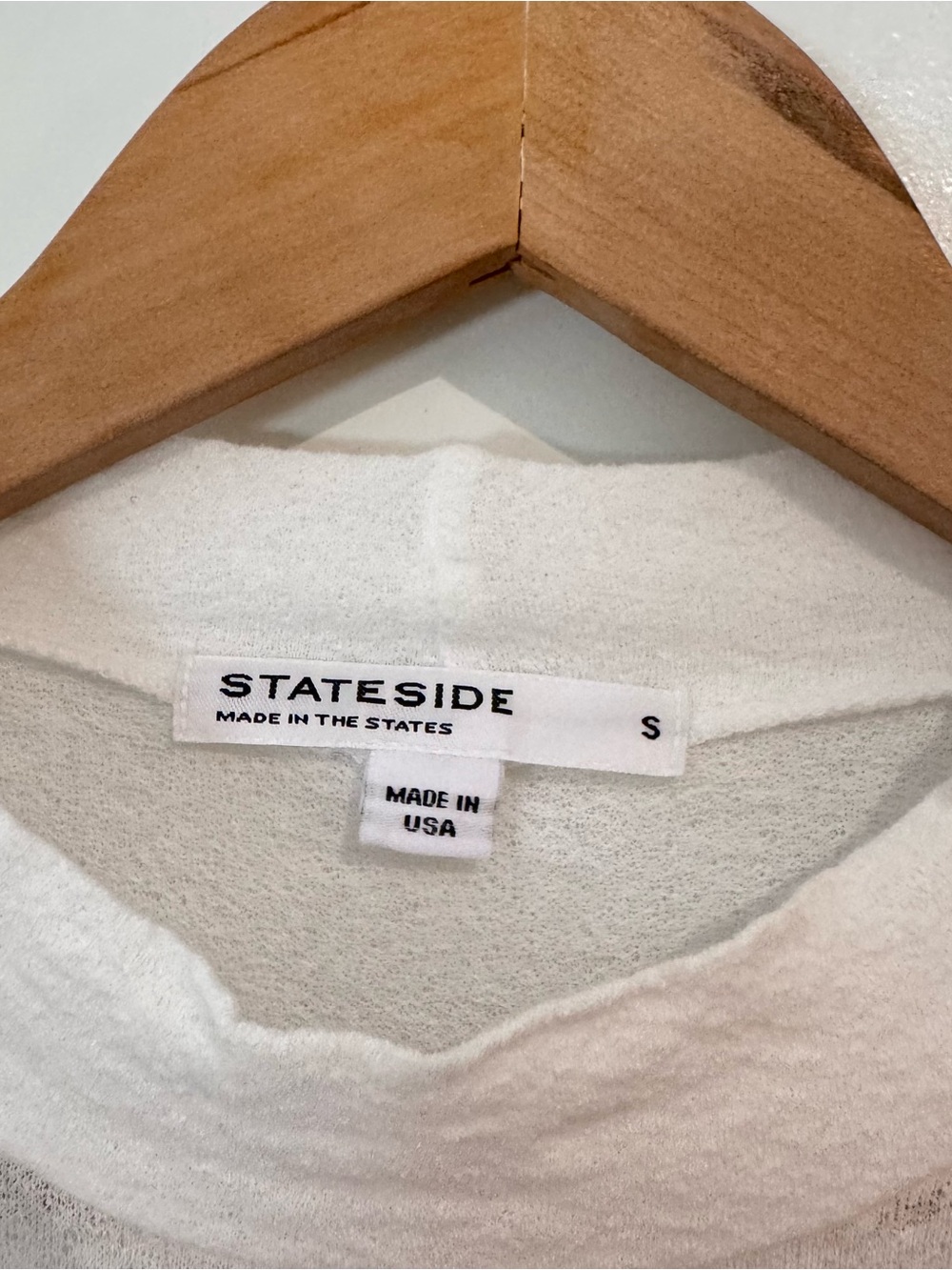 Stateside Anthropologie Women Mock Neck Basic White Shirt Size Small Staple Top - Picture 2 of 3
